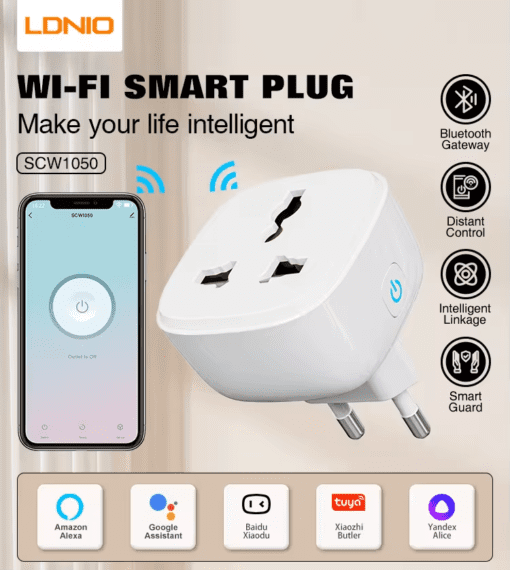 لادنيو سمارت باور بلج 2500وات- LDNIO Smart Power Plug (2500W) - SCW1050 