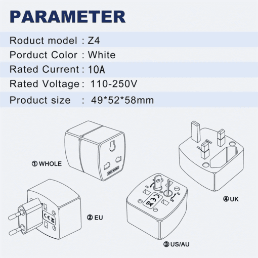 لادنيو بلج يونيفرسال تشارجر - LDNIO Plug Universal Charger Model: Z4