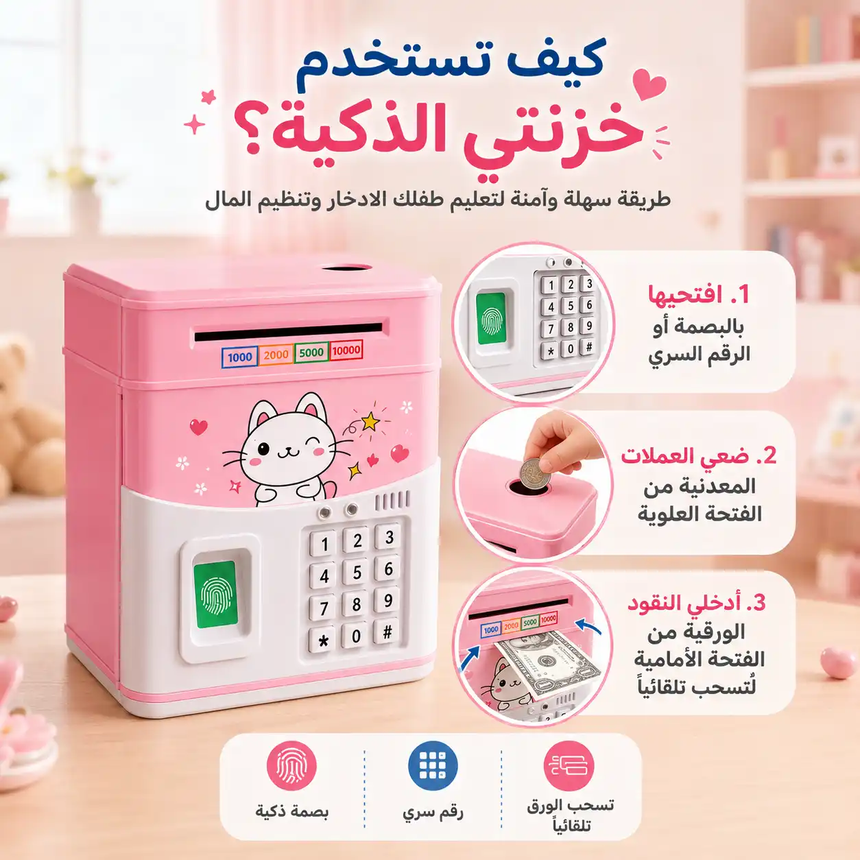 طريقة استخدام خزنتي الذكية