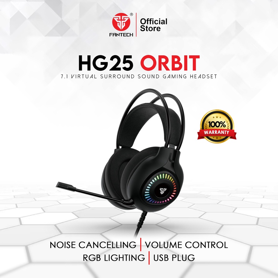 Fantech HG25 Orbit RGB USB Gaming Headset – Black