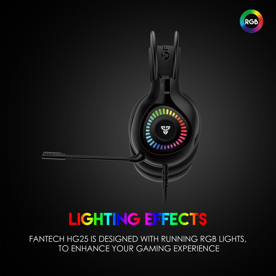 Fantech HG25 Orbit RGB USB Gaming Headset – Black
