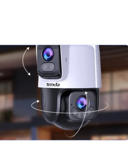 Tenda CH10 Dual-Lens Outdoor Wi-Fi Security Camera – White/Black