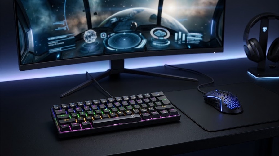T-Dagger TGK321 Blue Switch + TGM114 Gaming Keyboard Mouse Bundle
