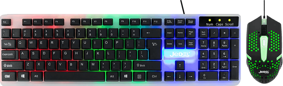 Jedel GK100 RGB Gaming Keyboard & Mouse Set