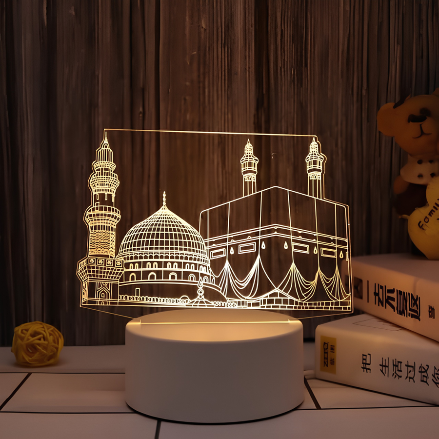3D Illusion Night Light, Islamic Pattern, V2