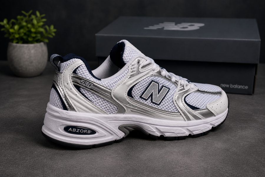 New Balance 530 Premium Mirror رجالي أبيض وفضي – MR530SG  | TR202
