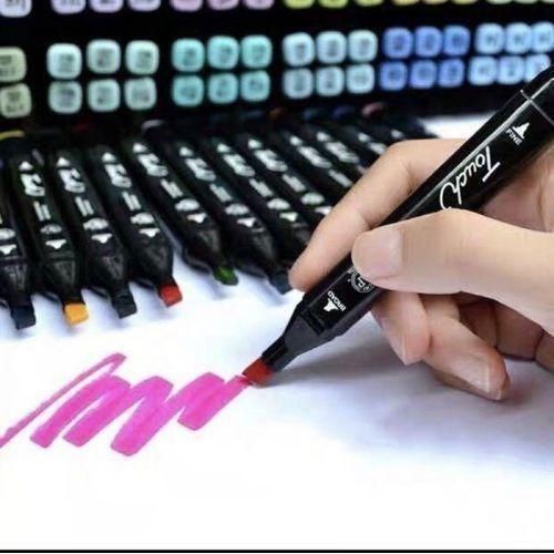 مجموعة أقلام ماركر توتش مزدوجة الجوانب | 48 لون | للرسم والتلوين