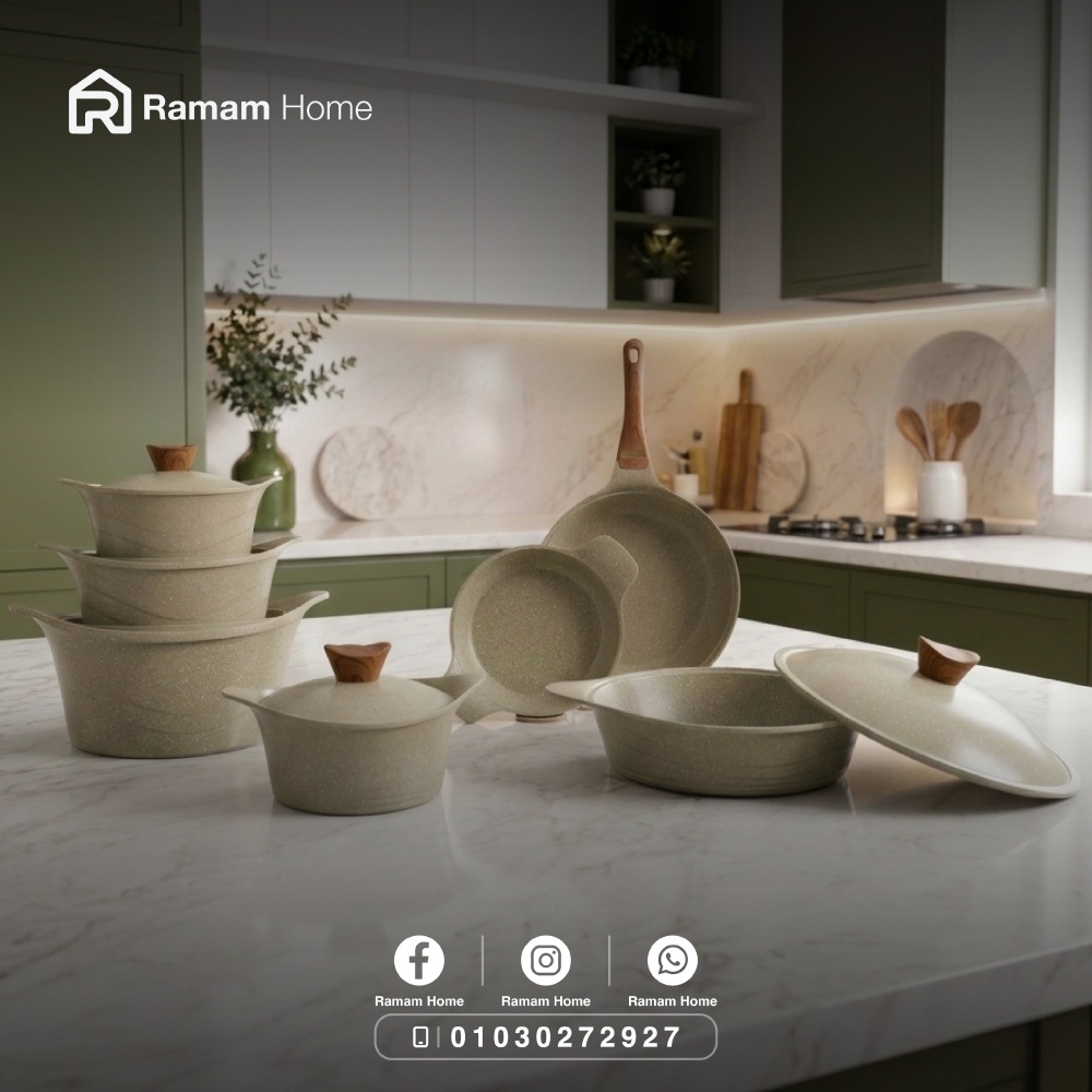 طقم حلل جرانيت تيتانيوم تركي سكاي كاست 14 قطعة بضمان عامين - Sky Cast Titanium