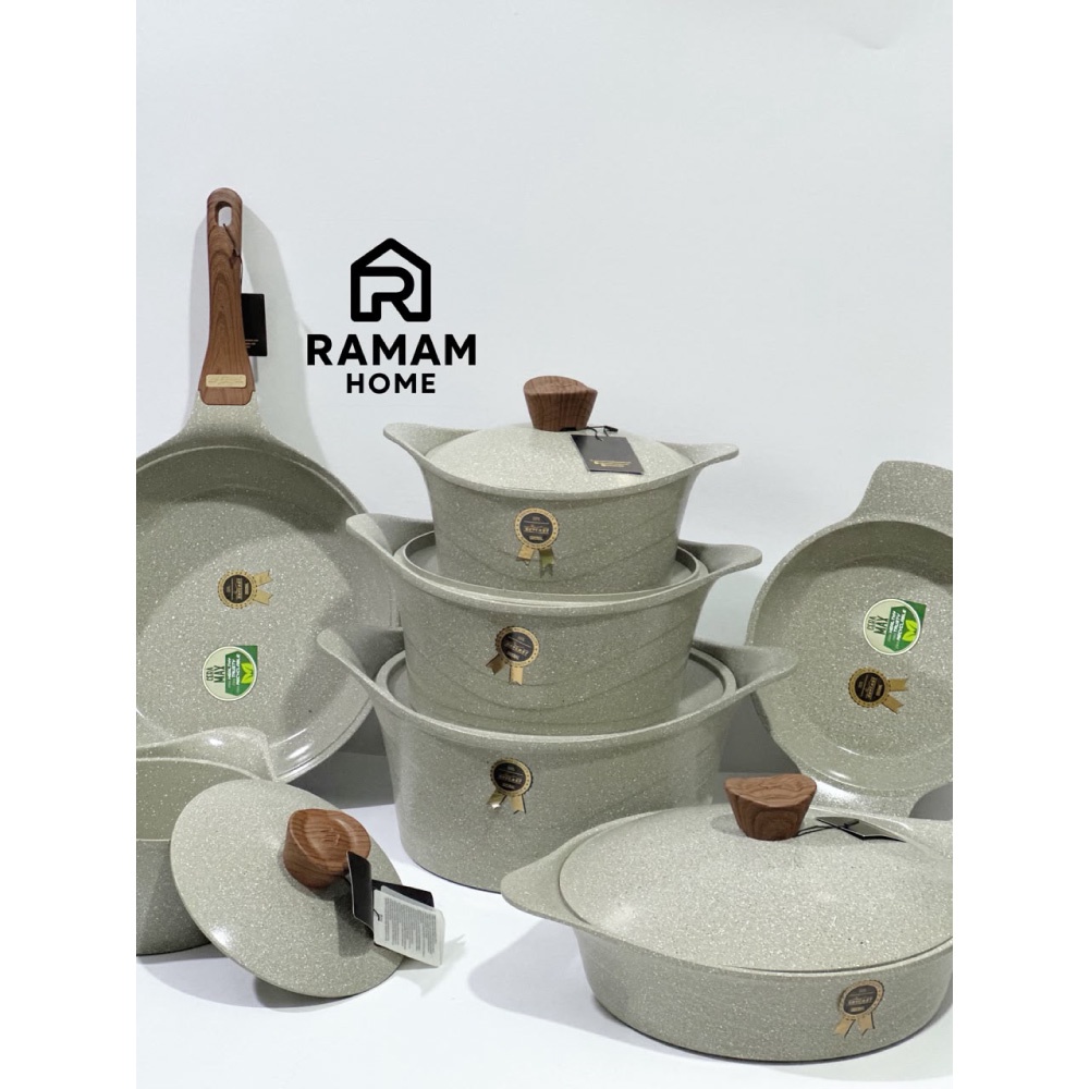 طقم حلل جرانيت تيتانيوم تركي سكاي كاست 14 قطعة بضمان عامين - Sky Cast Titanium