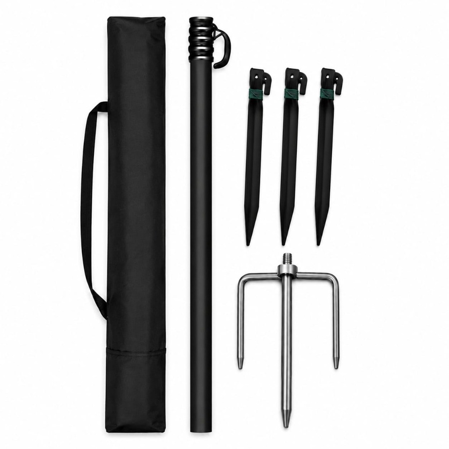 مظلة شاطئ كبيرة قابلة للإمالة – للتخييم والصيد والحماية من الشمس -Large Tilting Beach Umbrella – for Camping, Fishing & Sun Protection