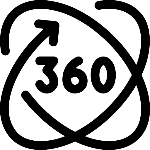 🔄 لف 360 درجة