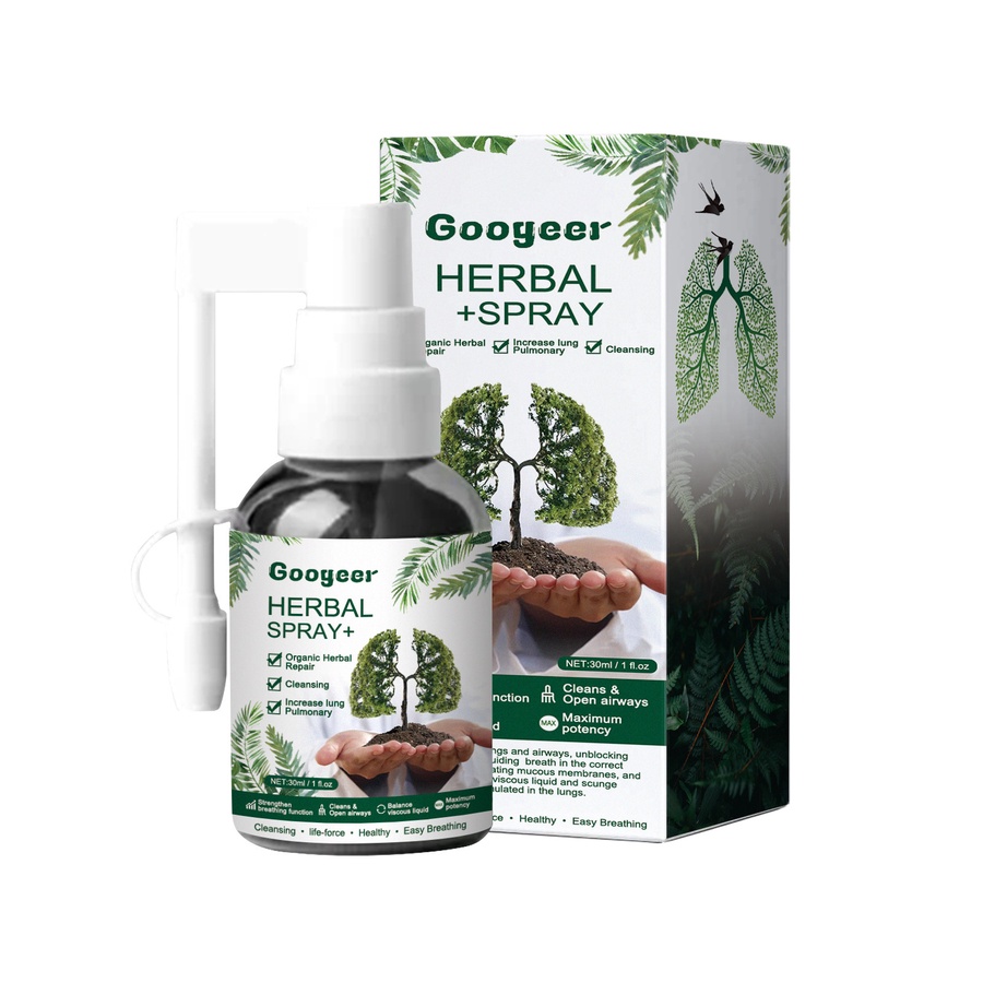 وداعاً لكتمة الغبار والبلغم المزعج! بخاخ Googeer العشبي لتنفس مريح بثوانٍ 💨