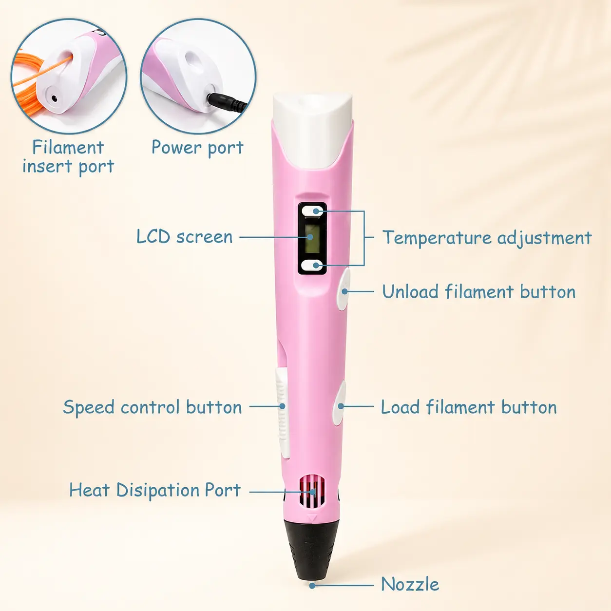 قلم الرسم ثلاثي الأبعاد| 3D Drawing Pen with LCD Display