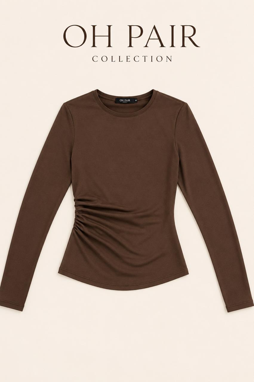 Ruched Long Sleeve Top