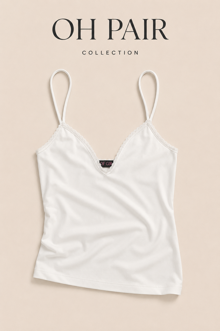 White Lace Trim Camisole