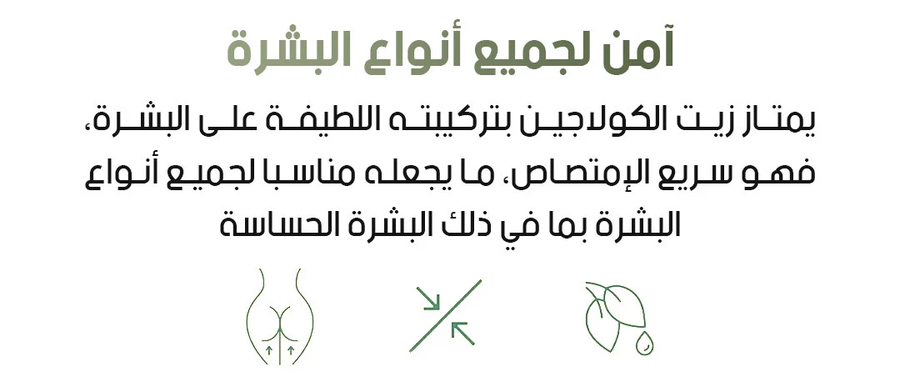 زيت الكولاجين لشد البشرة والجسم وترطيب الجلد وتحسين المظهر 30 مل