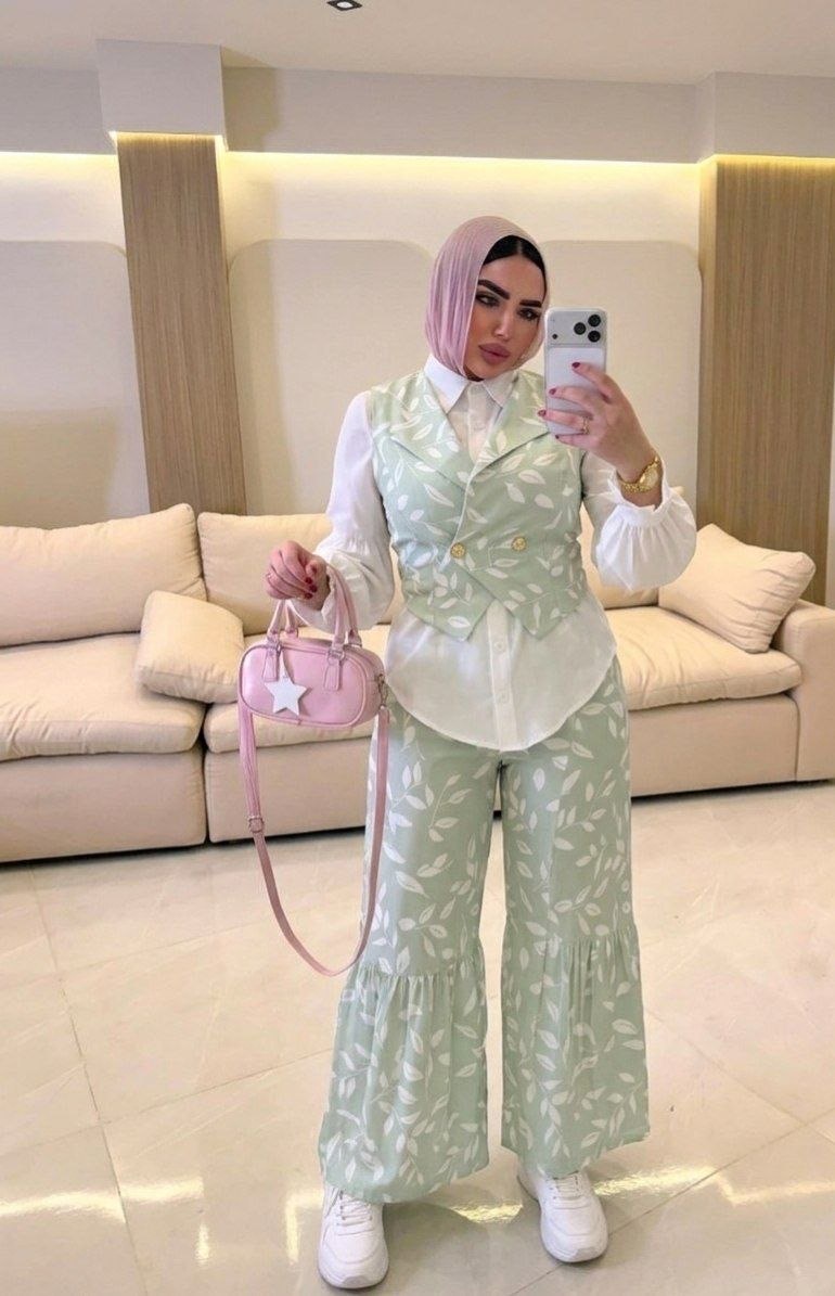 سوت ٣ قطع بنطلون وايت ليج