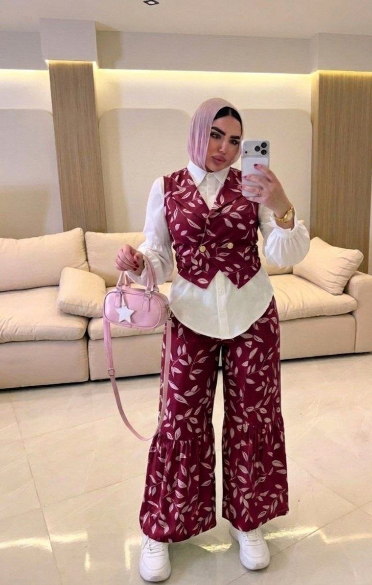 سوت ٣ قطع بنطلون وايت ليج