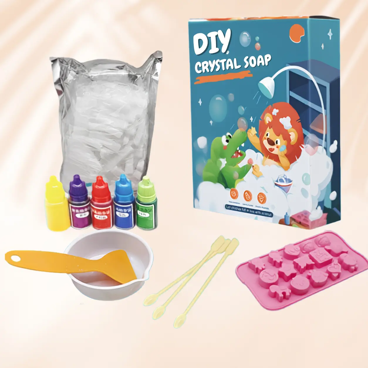 طقم صناعة الصابون الكريستالي للأطفال | Crystal Soap Making STEM Kit