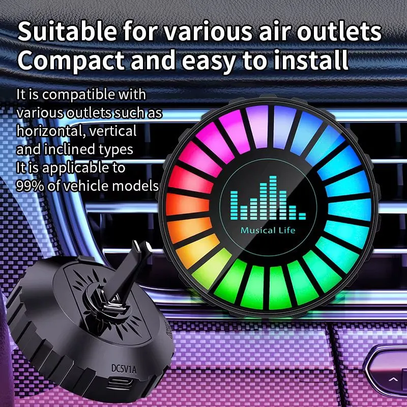 Car 360° RGB Music Aroma Diffuser-KL027