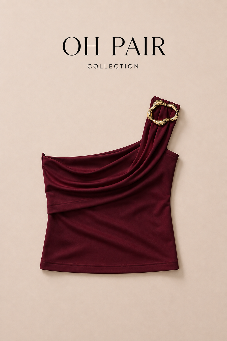 One-Shoulder Draped Top
