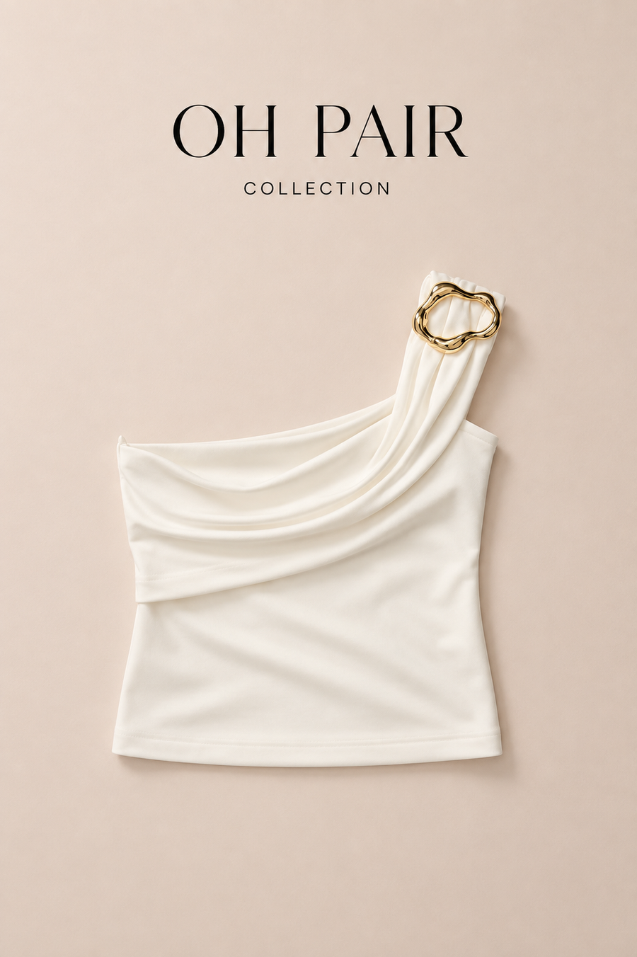 One-Shoulder Draped Top