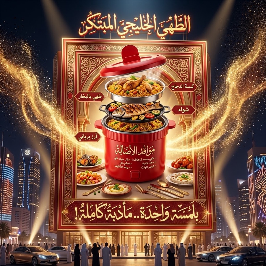 قدر طهي كهربائي متعدد الاستخدامات سعة 1 لتر للطبخ السريع والسفر