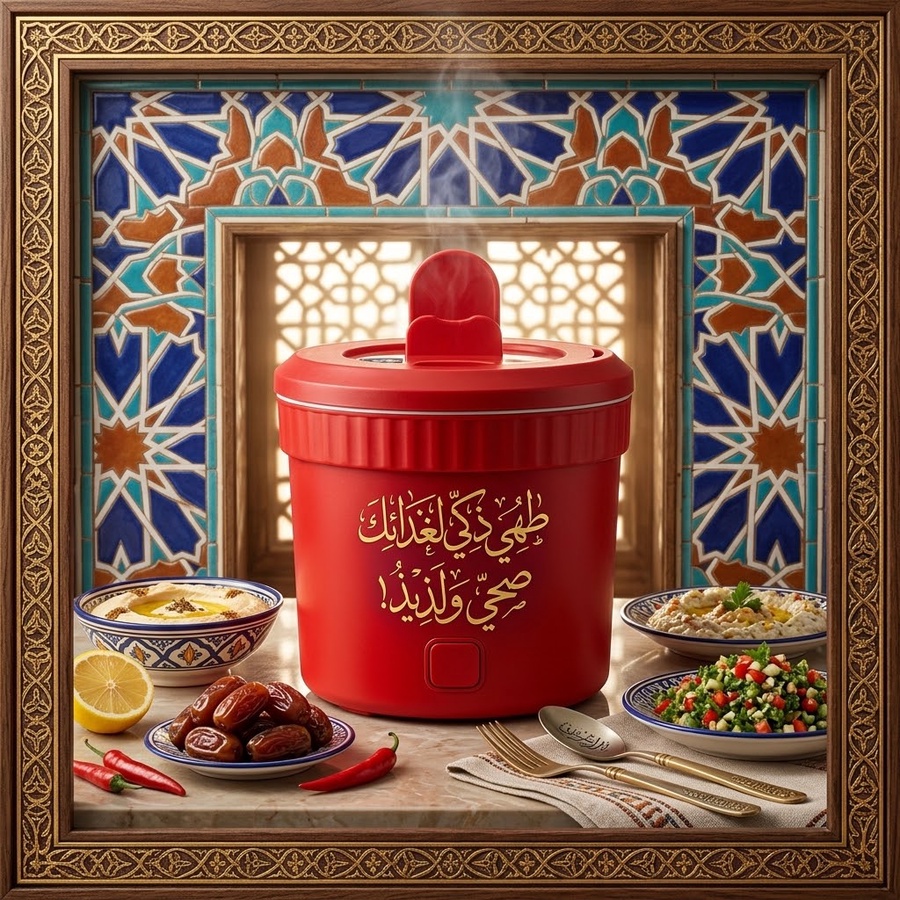 قدر طهي كهربائي متعدد الاستخدامات سعة 1 لتر للطبخ السريع والسفر