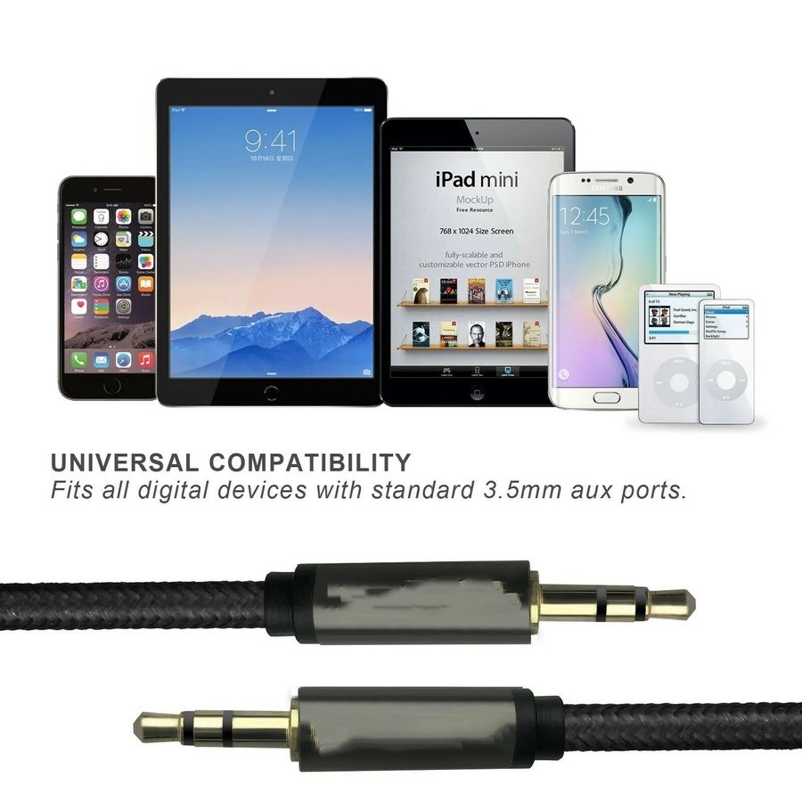  لادنيو LDNIO AUX Cable (3.5MM AUX Audio Cable Listen to Music & Navigation) (2000 mm) Model: LS-Y82A