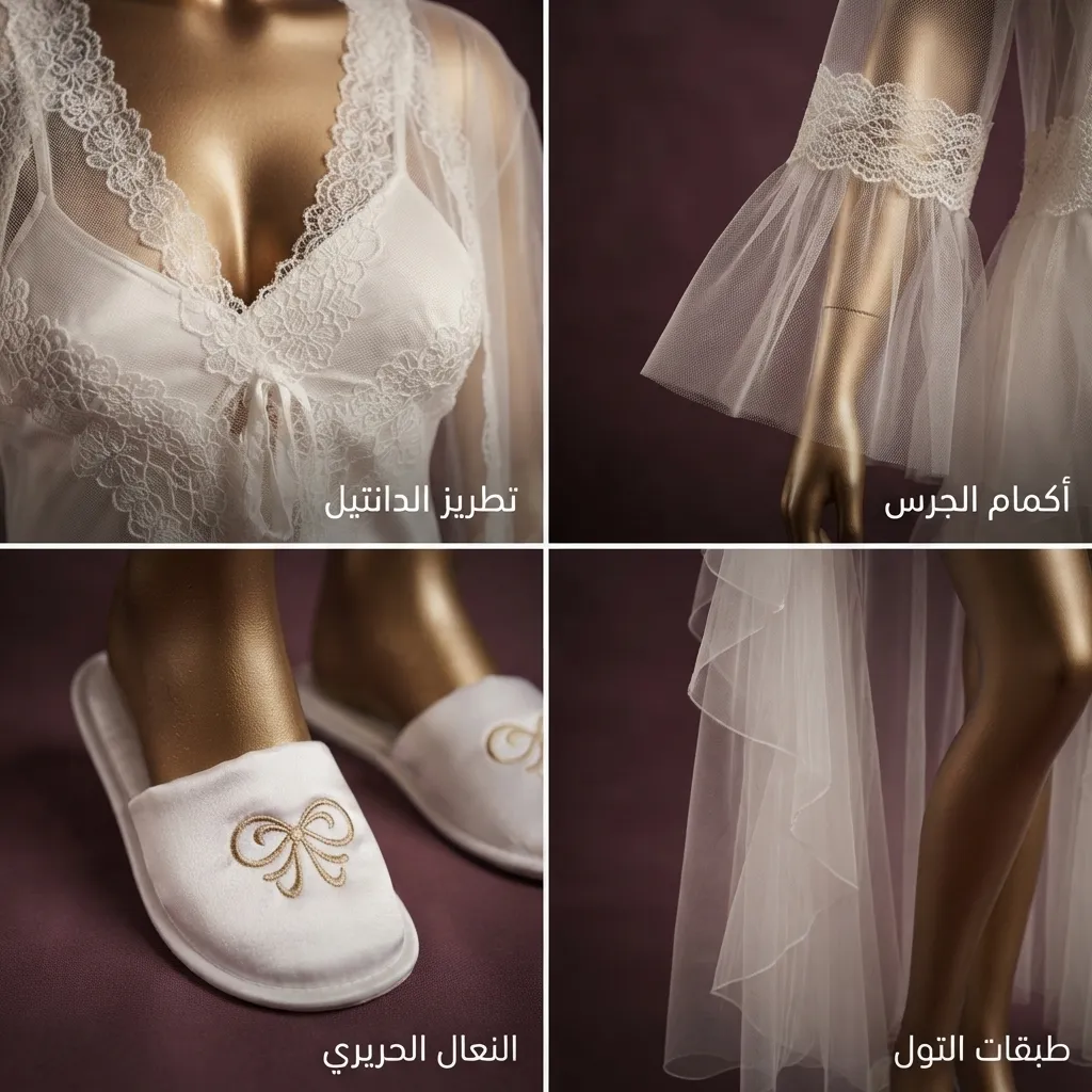 طقم عروسة روب وقميص نوم جودي كود 5500 فاخر