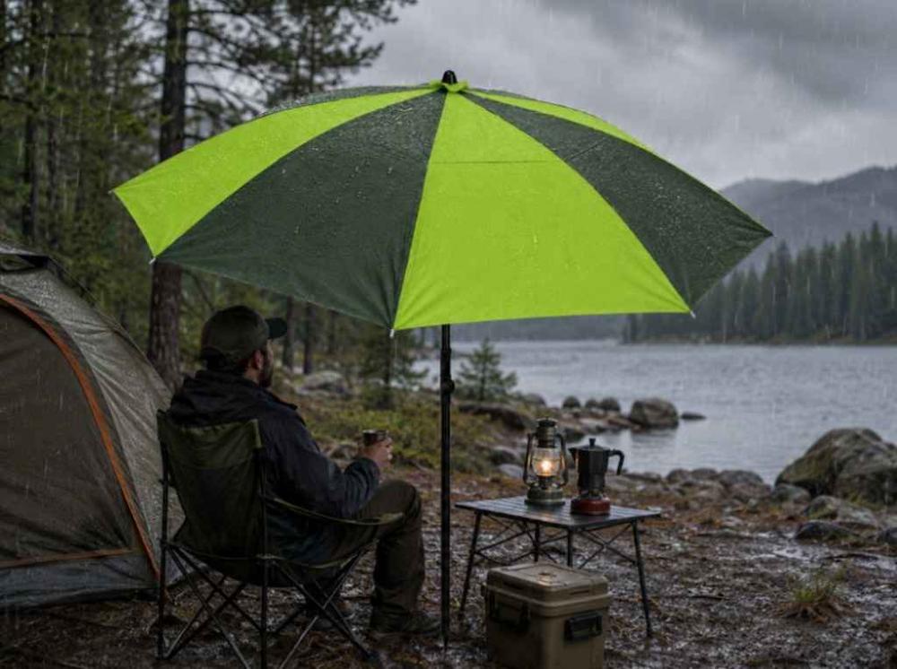 Tilting Beach Umbrella – for Camping, Fishing & Sun Protection - مظلة شاطئ قابلة للإمالة – للتخييم والصيد والحماية من الشمس