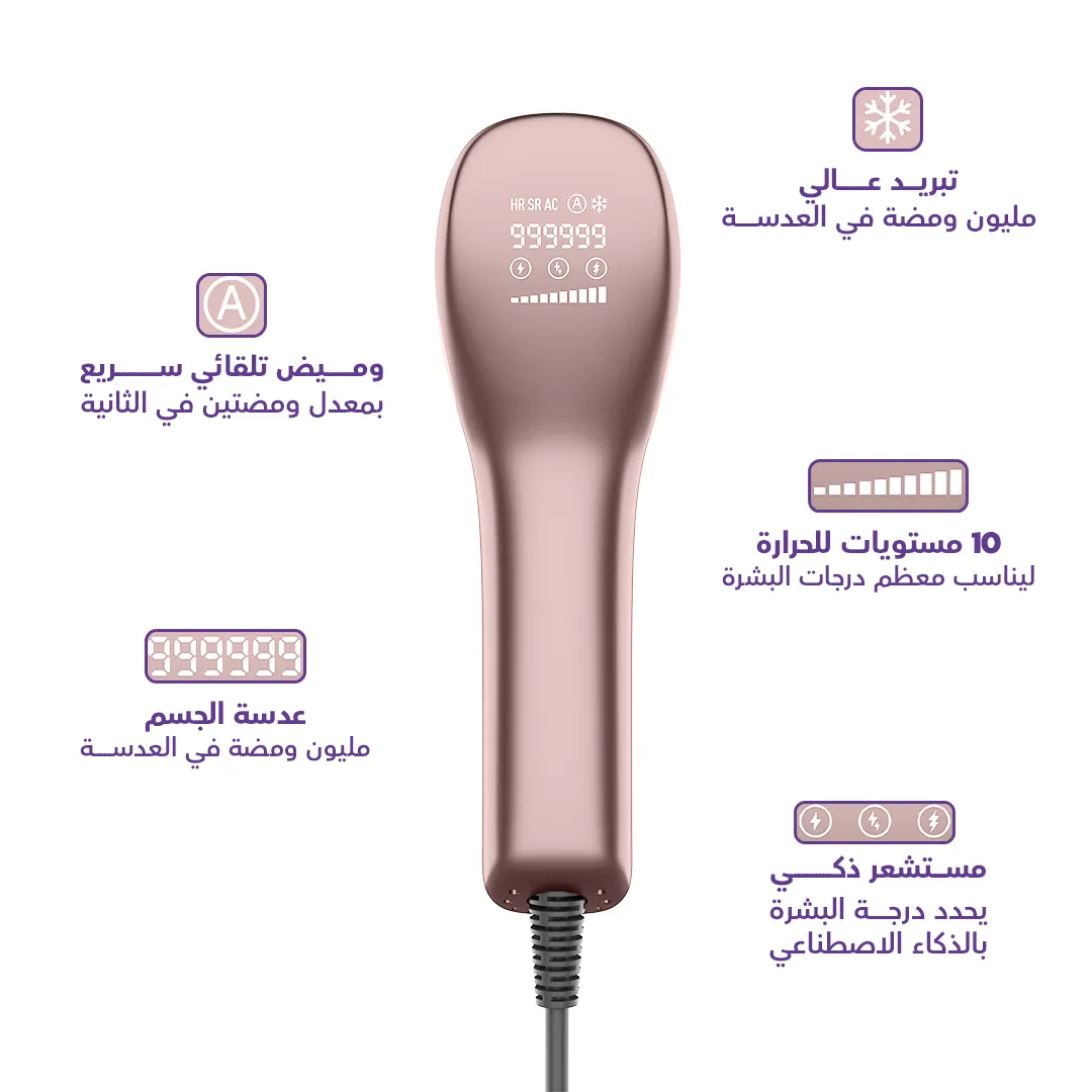 باكدج النعومة الوردية – جهاز ليزر روكسا الذكي