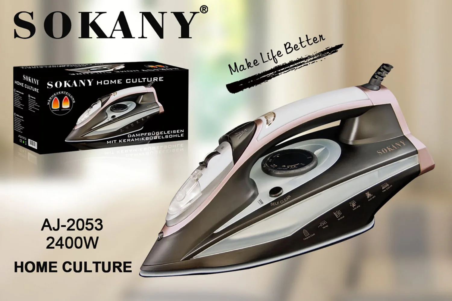 SOKANY Garment Steamer 2400W -AJ - 2053