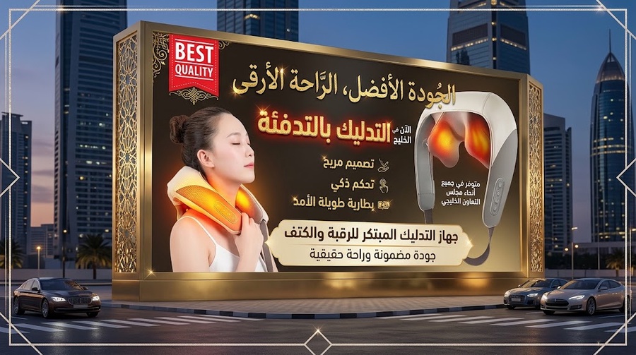 جهاز التدليك اللاسلكي بالتدفئة للكتف والرقبة (Heating Massage Device)