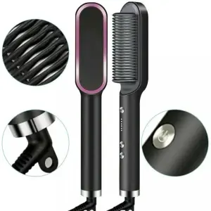 المشط الحراري الاحترافي بشرائح السيراميك لتصفيف وفرد الشعر (Ceramic Hair Straightener Comb)