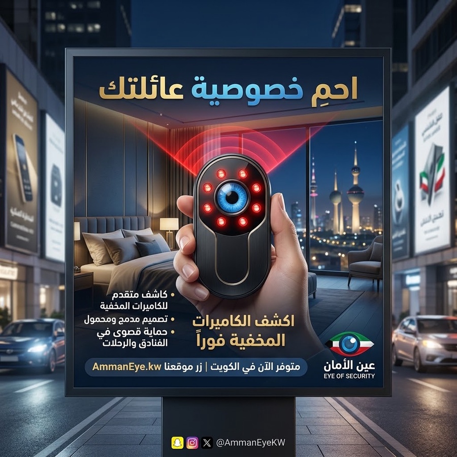 جهاز كاشف كاميرات التجسس وكاميرات المراقبة الخفية (Anti-Spy Camera Detector)