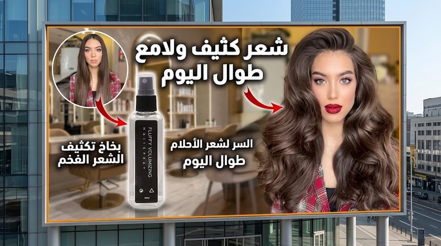 بخاخ تكثيف وزيادة حجم الشعر فلافلي Fluffy™ الكوري - لكثافة ولمعان فوري
