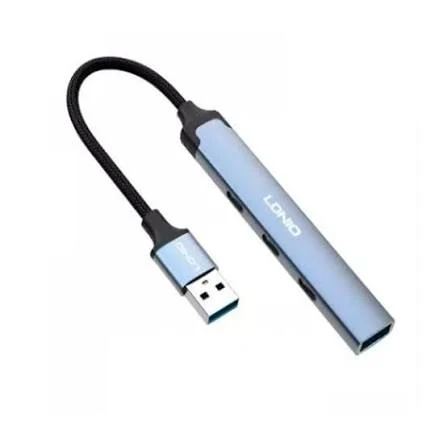 لادنيو ميني هاب 4 في 1 ( يو إس بي - تو - يو إس بي 3.5 × 1 + تايب سي 2.0× 3)  - LDNIO Mini Hub 4 in 1 (USB to USB 3.5×1 + Type C 2.0 ×3) (120 mm) DS-74U