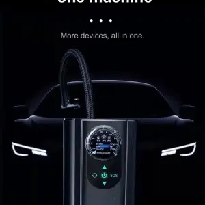 منفاخ إطارات سيارات كهربائي رقمي ألماني بقوة 120 واط وضغط 150 PSI