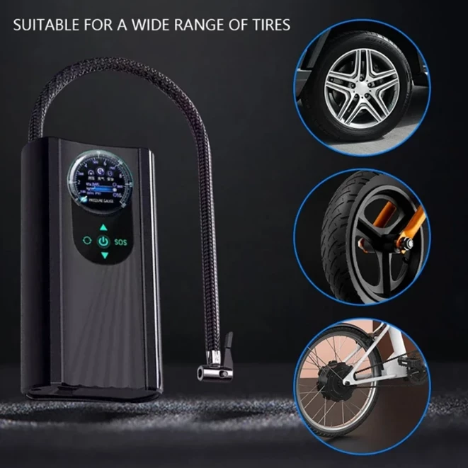 منفاخ إطارات سيارات كهربائي رقمي ألماني بقوة 120 واط وضغط 150 PSI