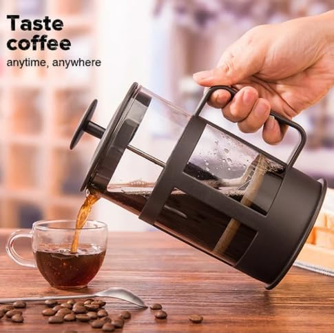 مكبس القهوة والشاي الفرنش برس (French Press) بالضغط اليدوي لتحضير المشروبات الساخنة