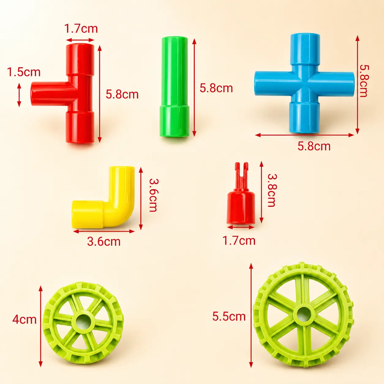 لعبة تركيب الأنابيب الإبداعية | Funny Tube Building Blocks Set
