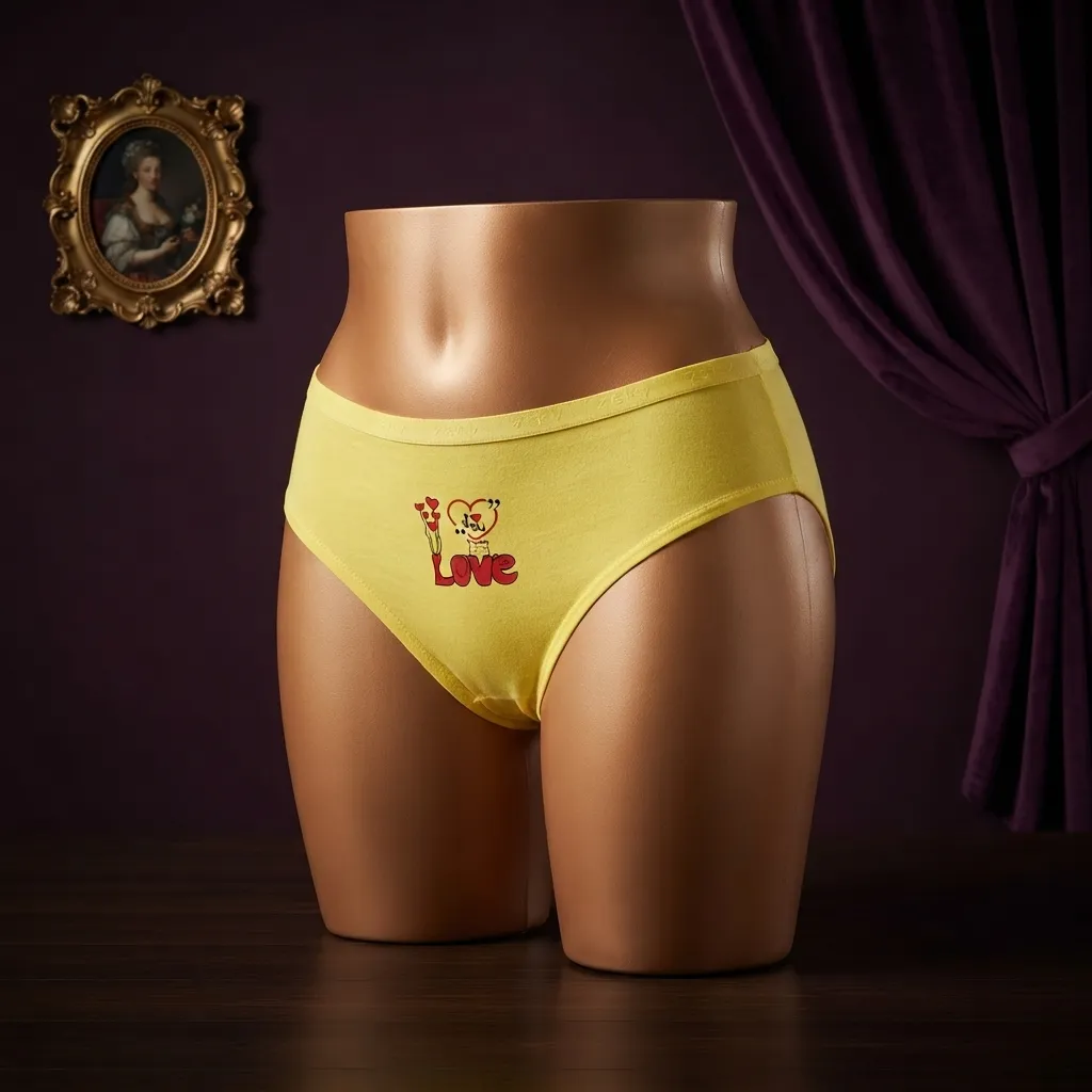 أندر قطني نسائي مطبوع مقاس 4XL بألوان متعددة - إطلالة بوتيك