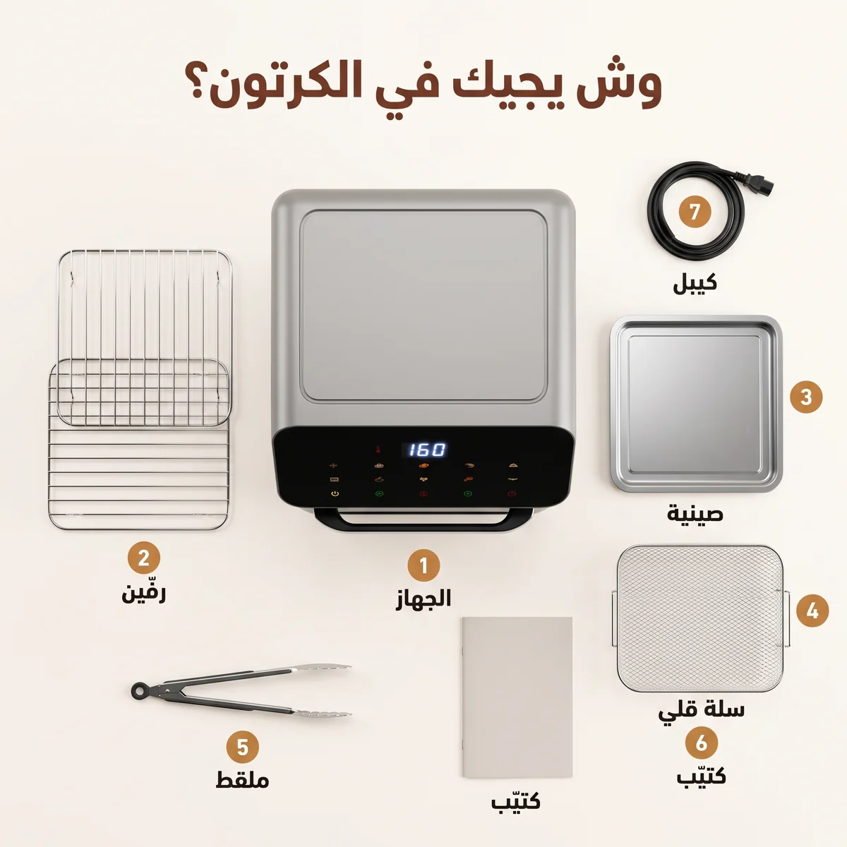 فرن وقلاية هوائية 2×1