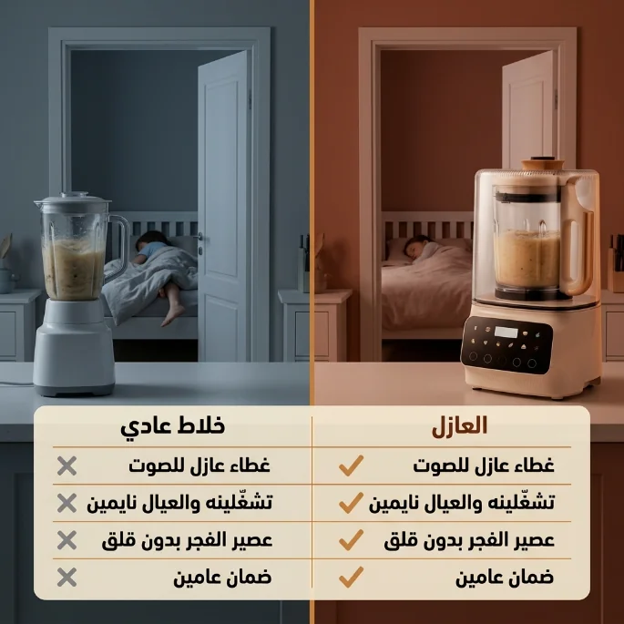 خلاط ذكي عازل للصوت