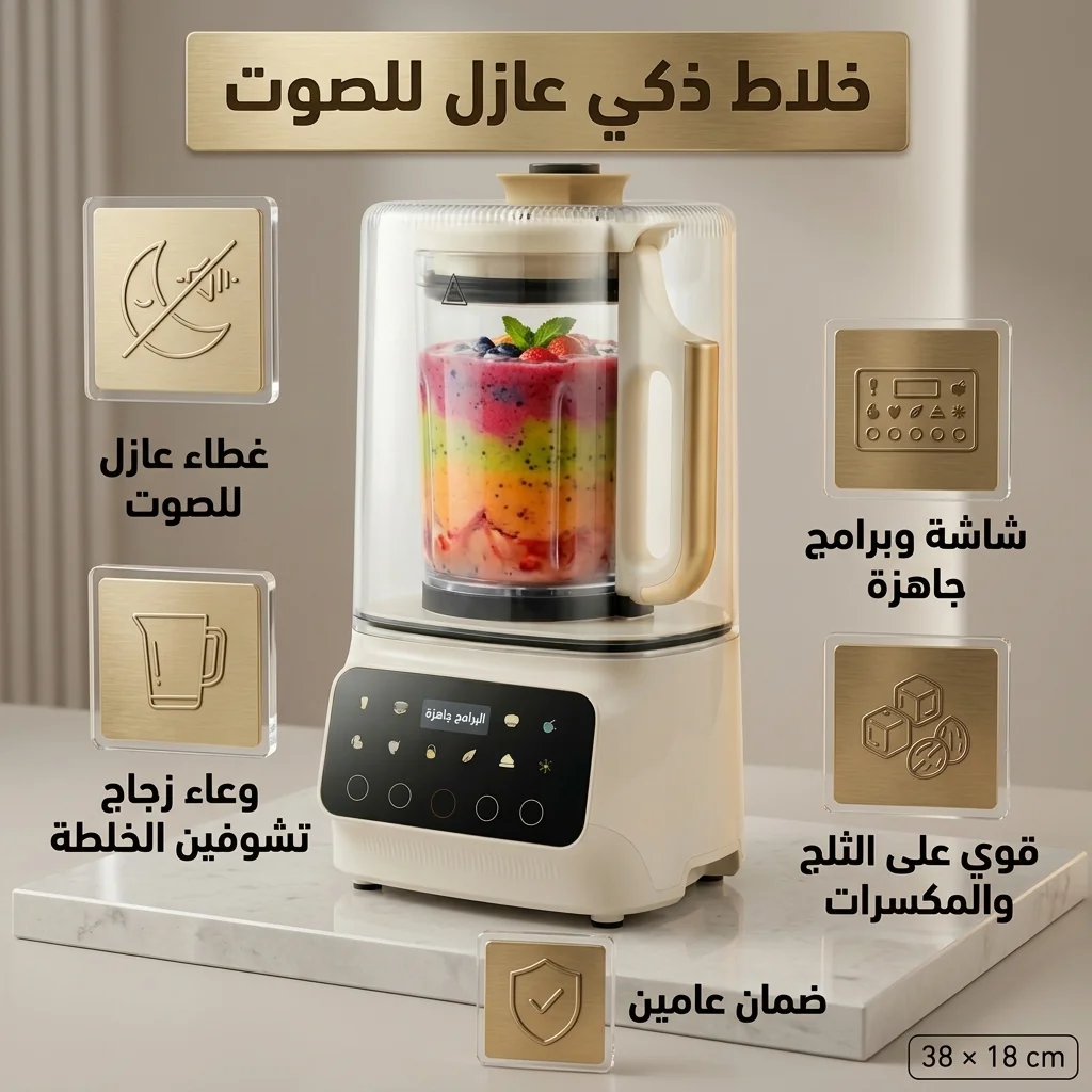خلاط ذكي عازل للصوت