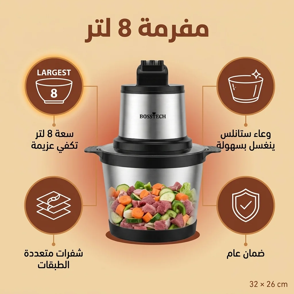 مفرمة 8 لتر