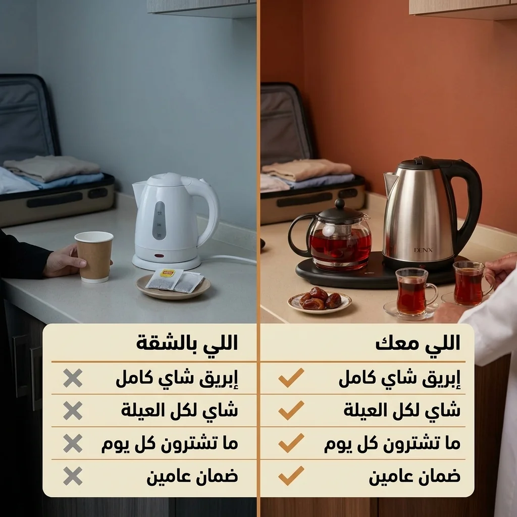 طقم غلاية وإبريق شاي محمول