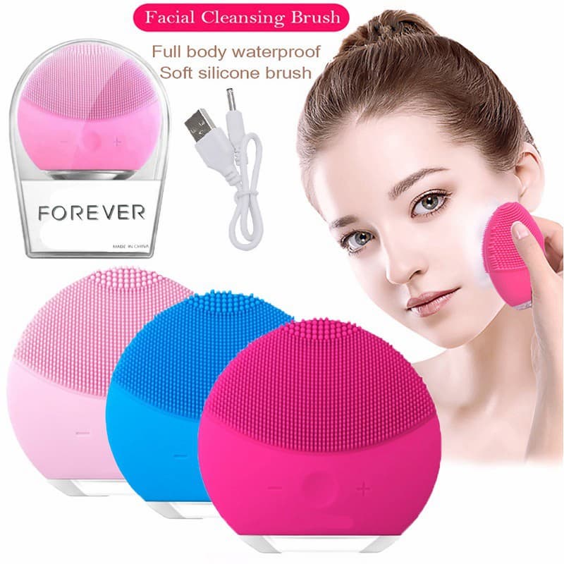 FOREVER - فرشاة تنظيف الوجه الكهربائية المصنوعة من السيليكون
