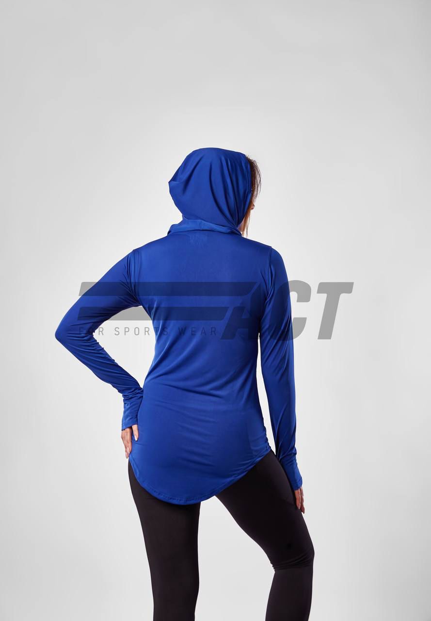 تيشيرت رياضي حريمي كابيشو كم طويل | Women's Hooded Sports Top